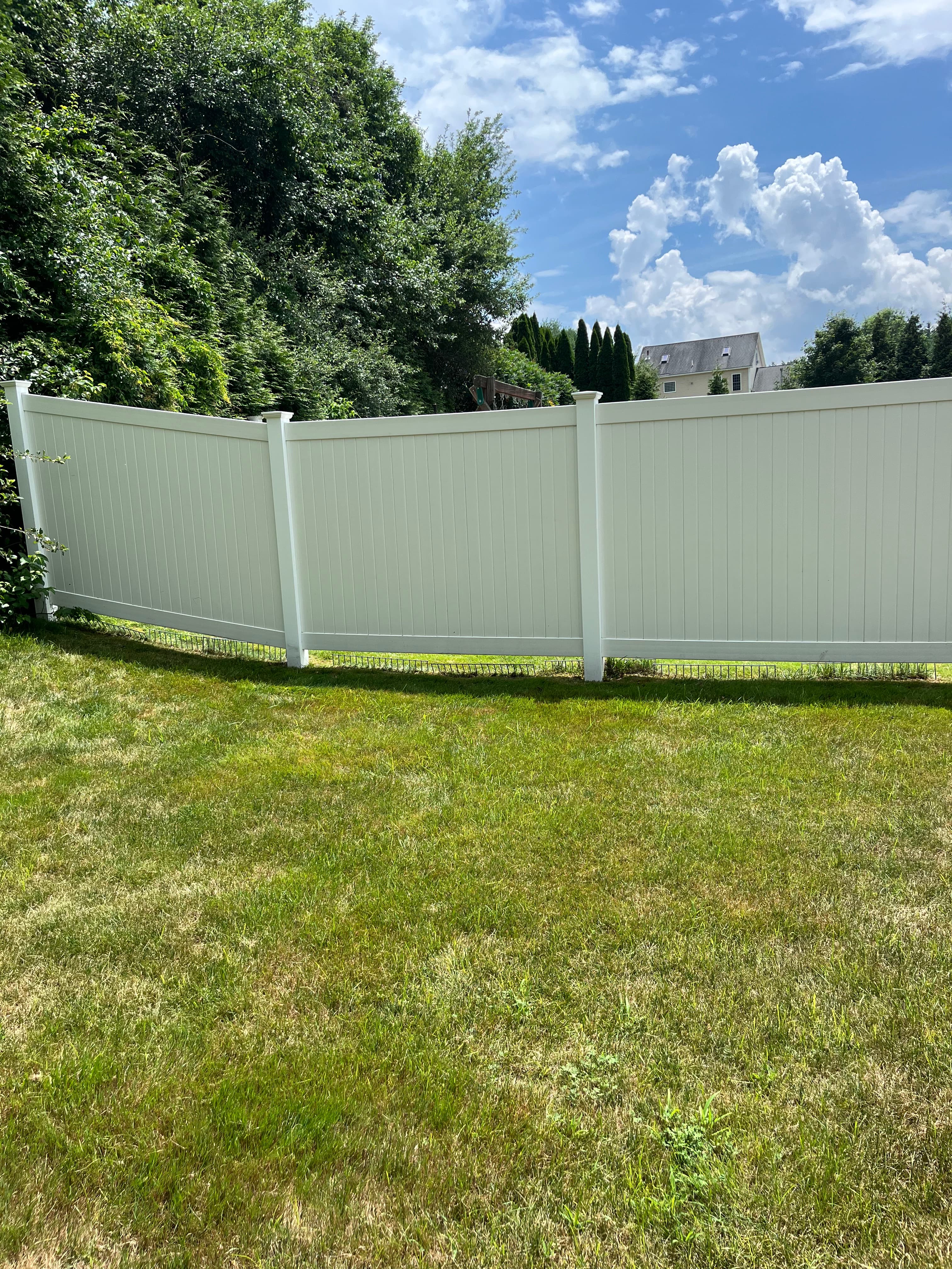 Clean fence after pressure washing